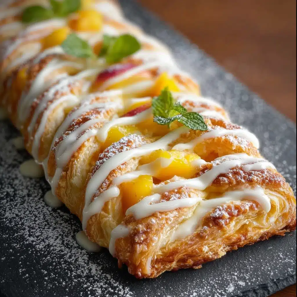 Peach Cream Cheese Braided Danish Recipe - Recipe Image