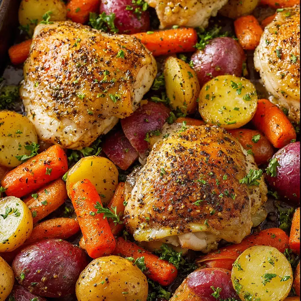 One Pan Chicken and Vegetables Dinner Recipe - Recipe Image