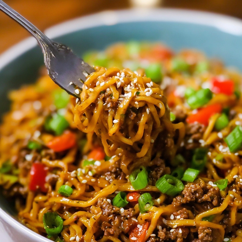 Slow Cooker Beef Ramen Noodles Recipe - Recipe Image