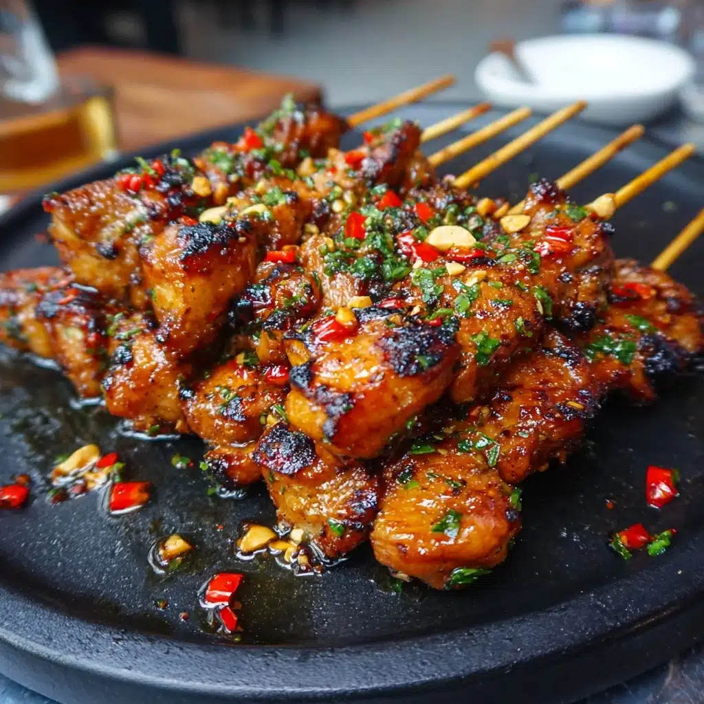 Easy Grilled Asian Chicken Skewers with Honey Garlic Sauce Recipe - Recipe Image