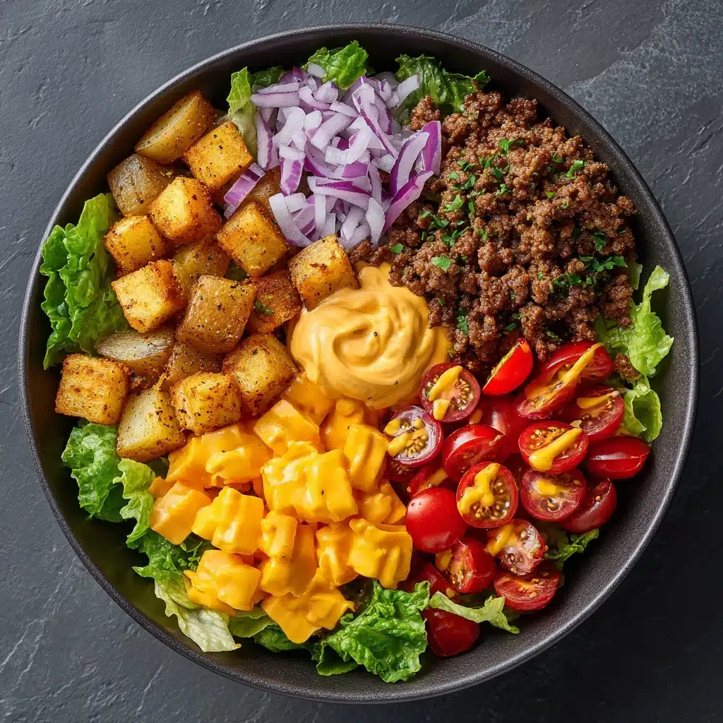 Fully Loaded Burger Bowl Recipe - Recipe Image