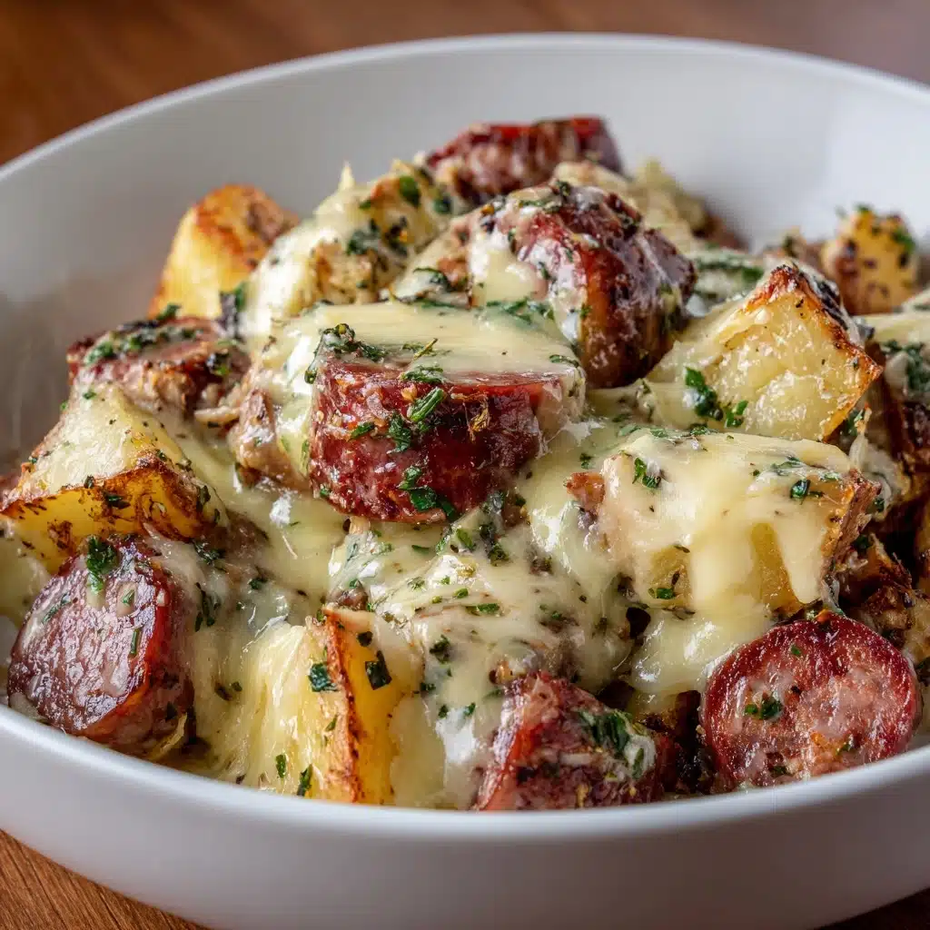 Cheesy Ranch Potatoes and Smoked Sausage Recipe - Recipe Image