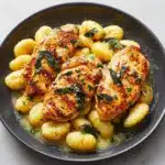 Creamy Garlic Chicken Gnocchi Skillet Recipe