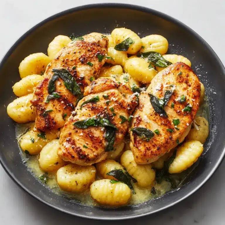 Creamy Garlic Chicken Gnocchi Skillet Recipe