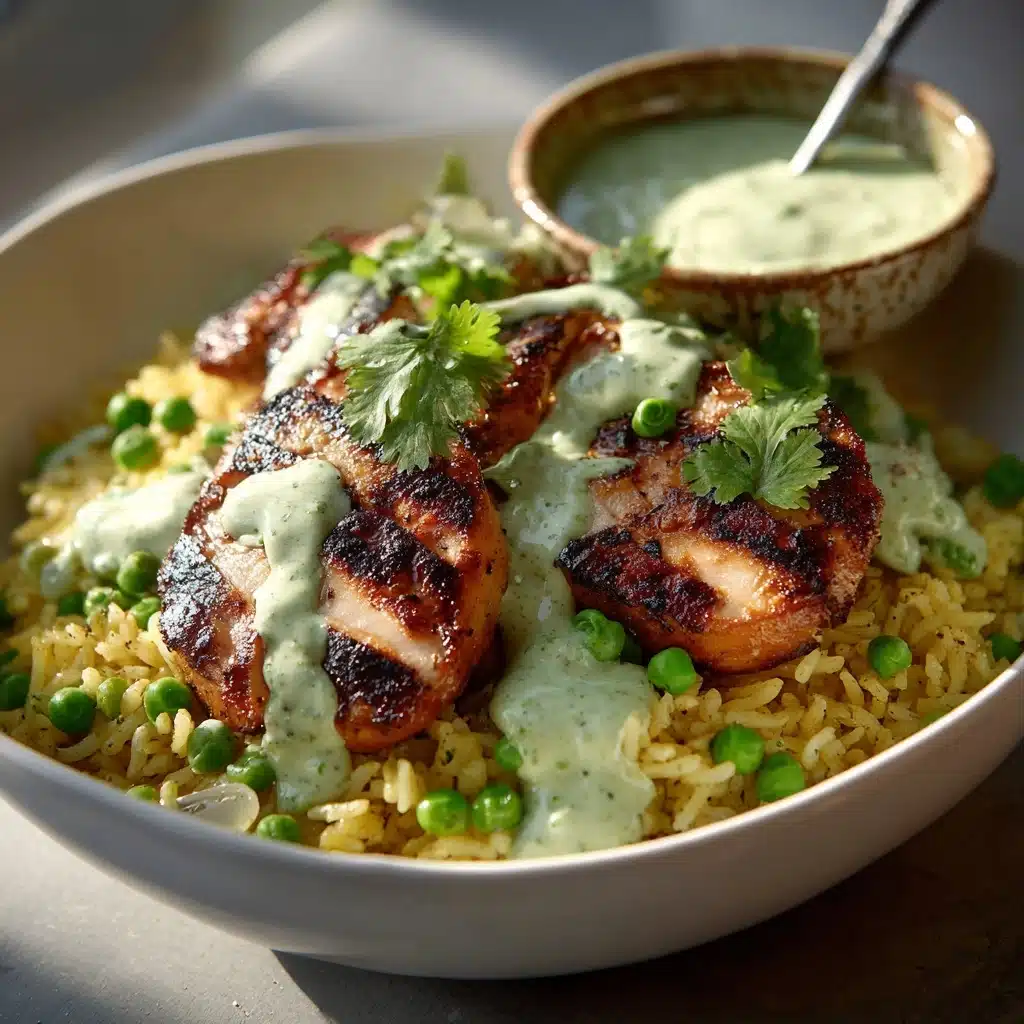 Peruvian Chicken and Rice with Green Sauce Recipe
