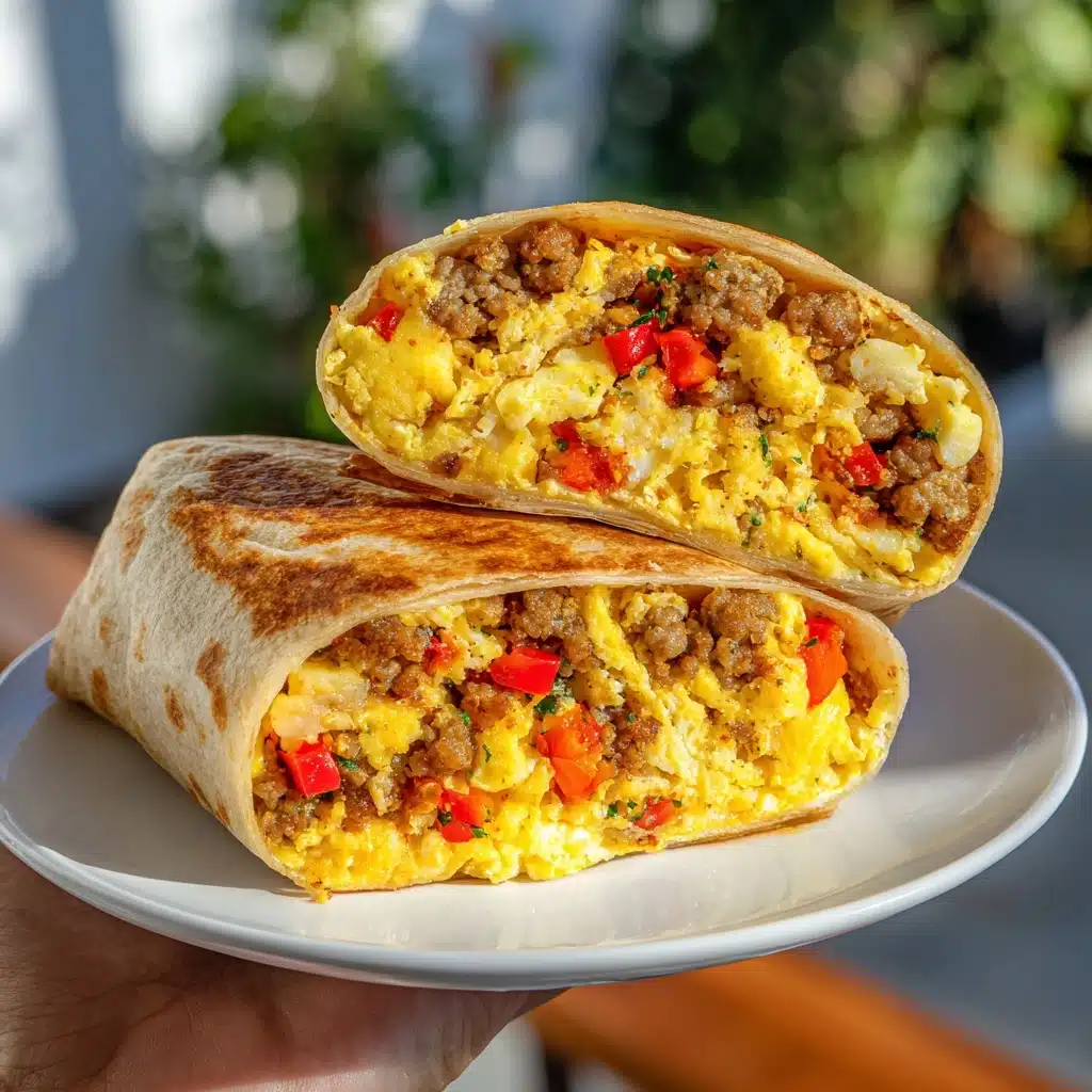High Protein Breakfast Burritos (Sheet Pan Egg Bake) Recipe