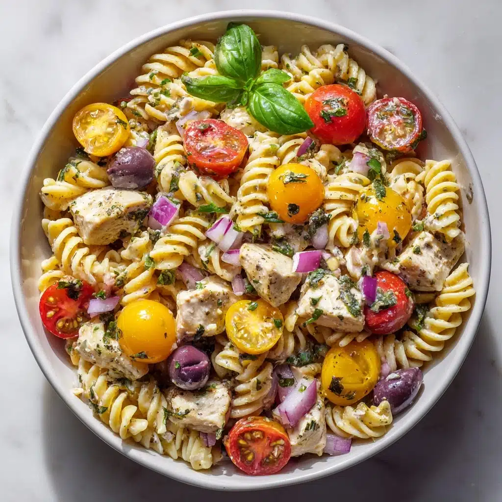 Mediterranean Chicken Pasta Salad Recipe - Recipe Image