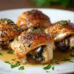 Baked Mushroom Stuffed Chicken Thighs Recipe
