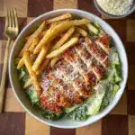 Healthy Chicken Caesar Salad with Fries Recipe