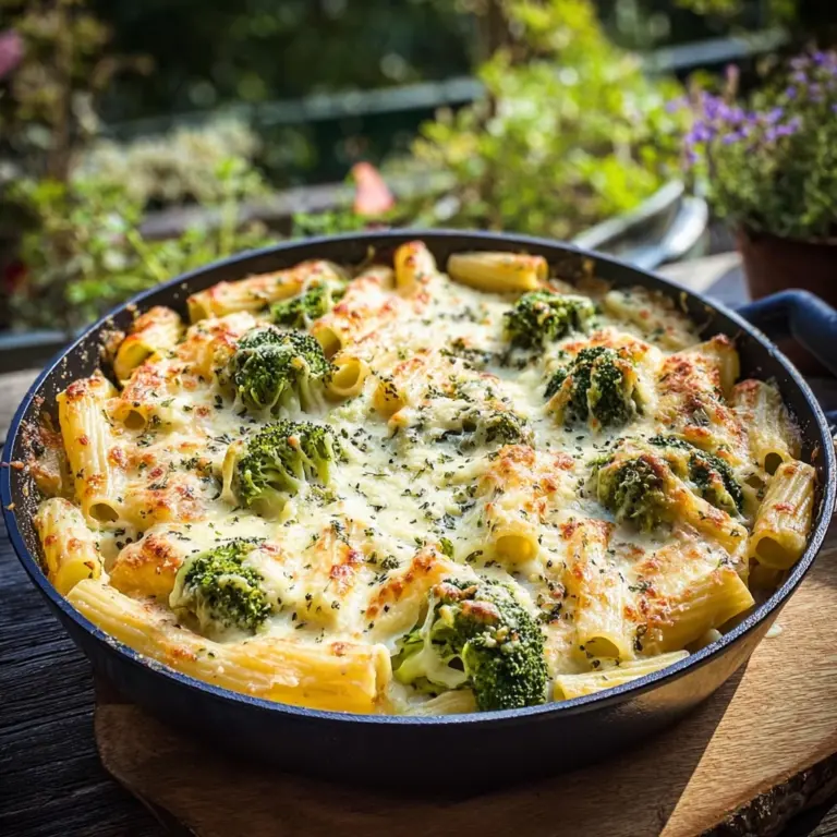 Baked Ziti with Broccoli and Alfredo Sauce Recipe