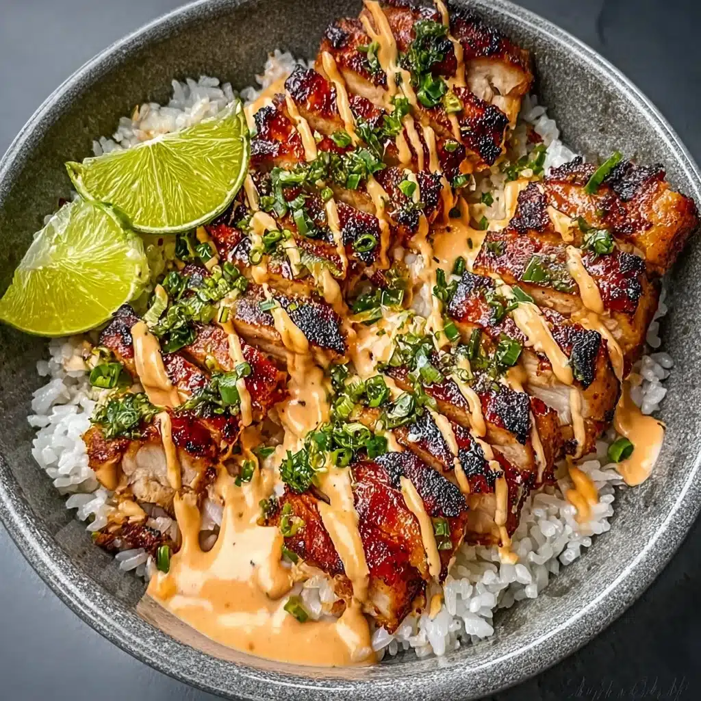 Sweet Chili Chicken Bowl with Coconut Lime Drizzle Recipe
