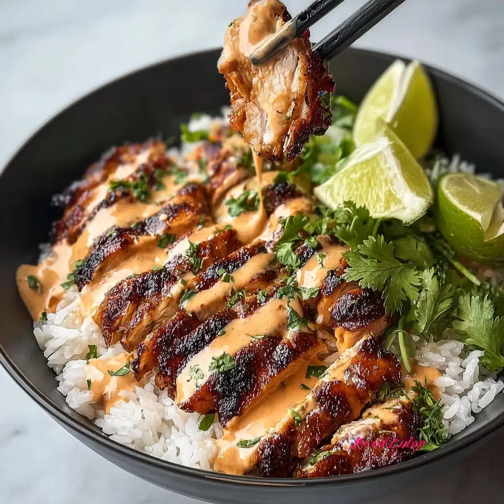 Sweet Chili Chicken Bowl with Coconut Lime Drizzle Recipe - Recipe Image