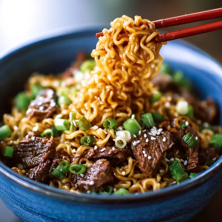 Slow Cooker Beef Ramen Noodles Recipe