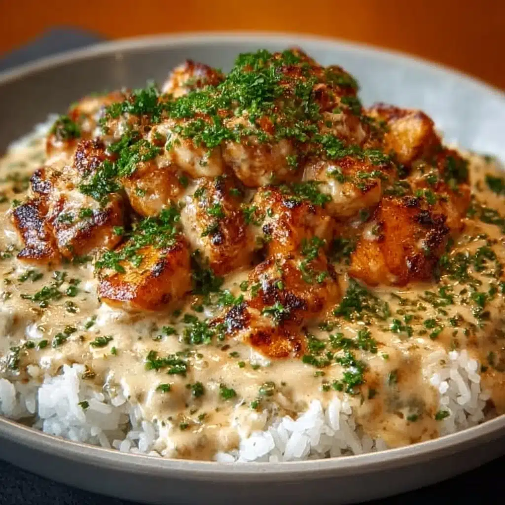 Smothered Chicken and Rice Recipe - Recipe Image