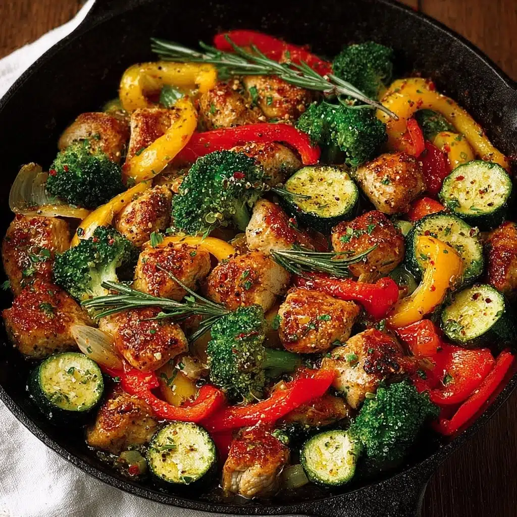 Healthy Chicken and Vegetables Skillet Recipe - Recipe Image