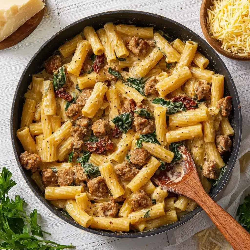 Creamy Tuscan Sausage Pasta Recipe - Recipe Image