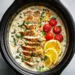Crockpot Creamy Garlic Parmesan Chicken Recipe