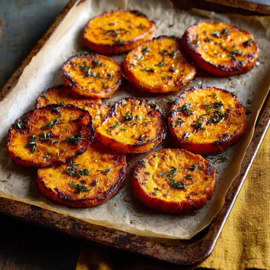Garlic Butter Roasted Sweet Potatoes Recipe - Recipe Image