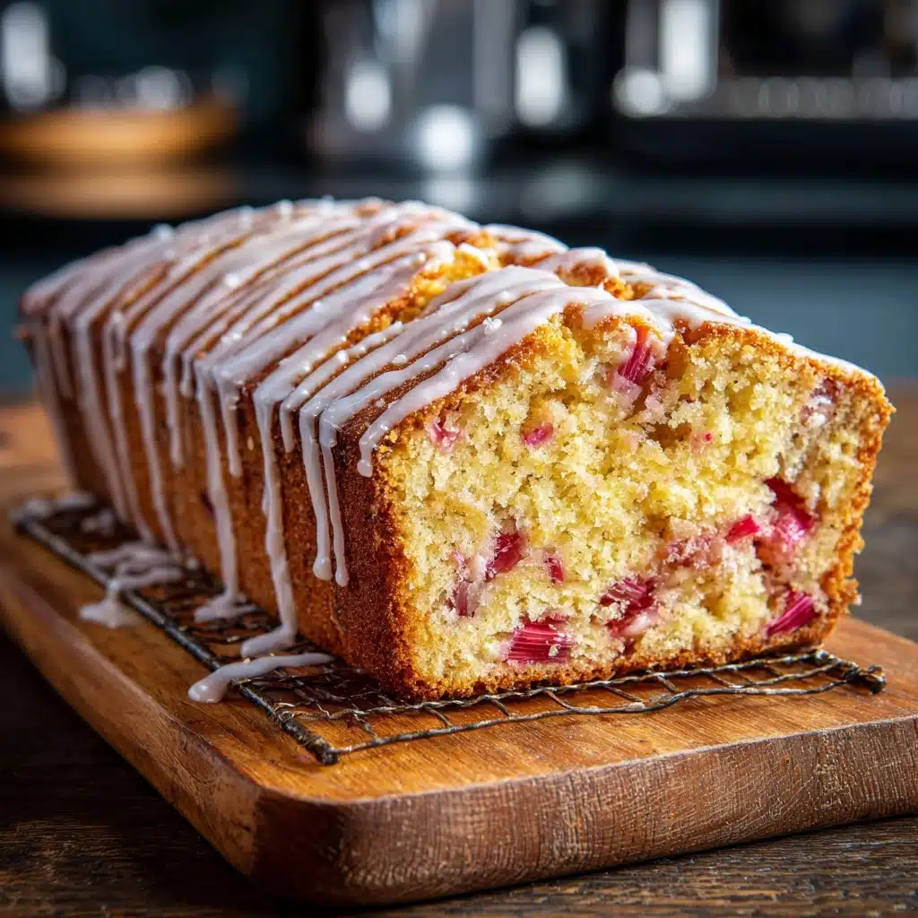 Lemon Rhubarb Loaf with Glaze Recipe - Recipe Image