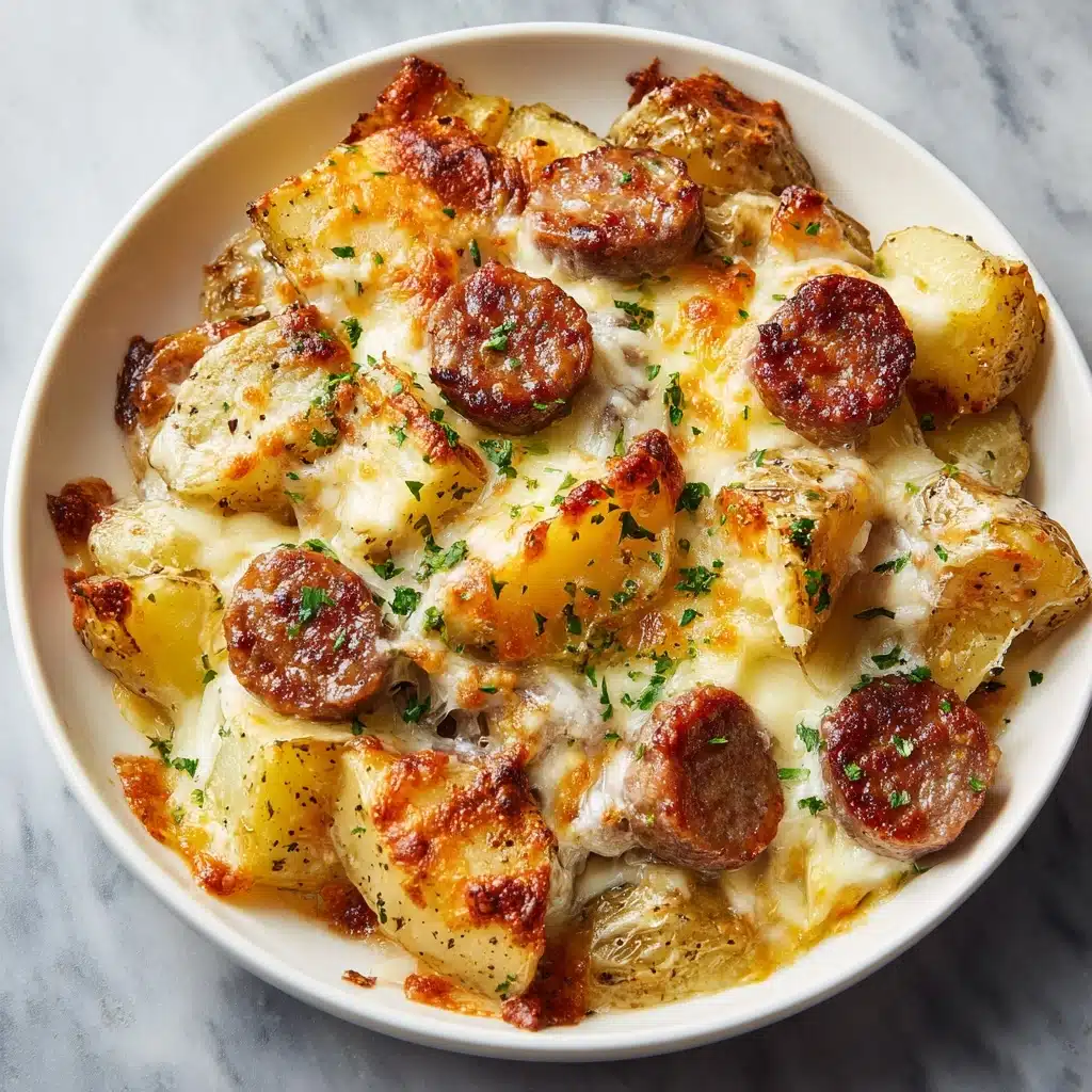 Cheesy Ranch Potatoes and Smoked Sausage Recipe - Recipe Image