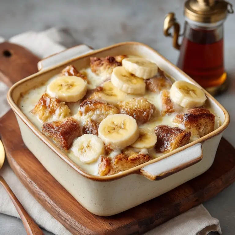 Banana Croissant “French Toast” Casserole Recipe