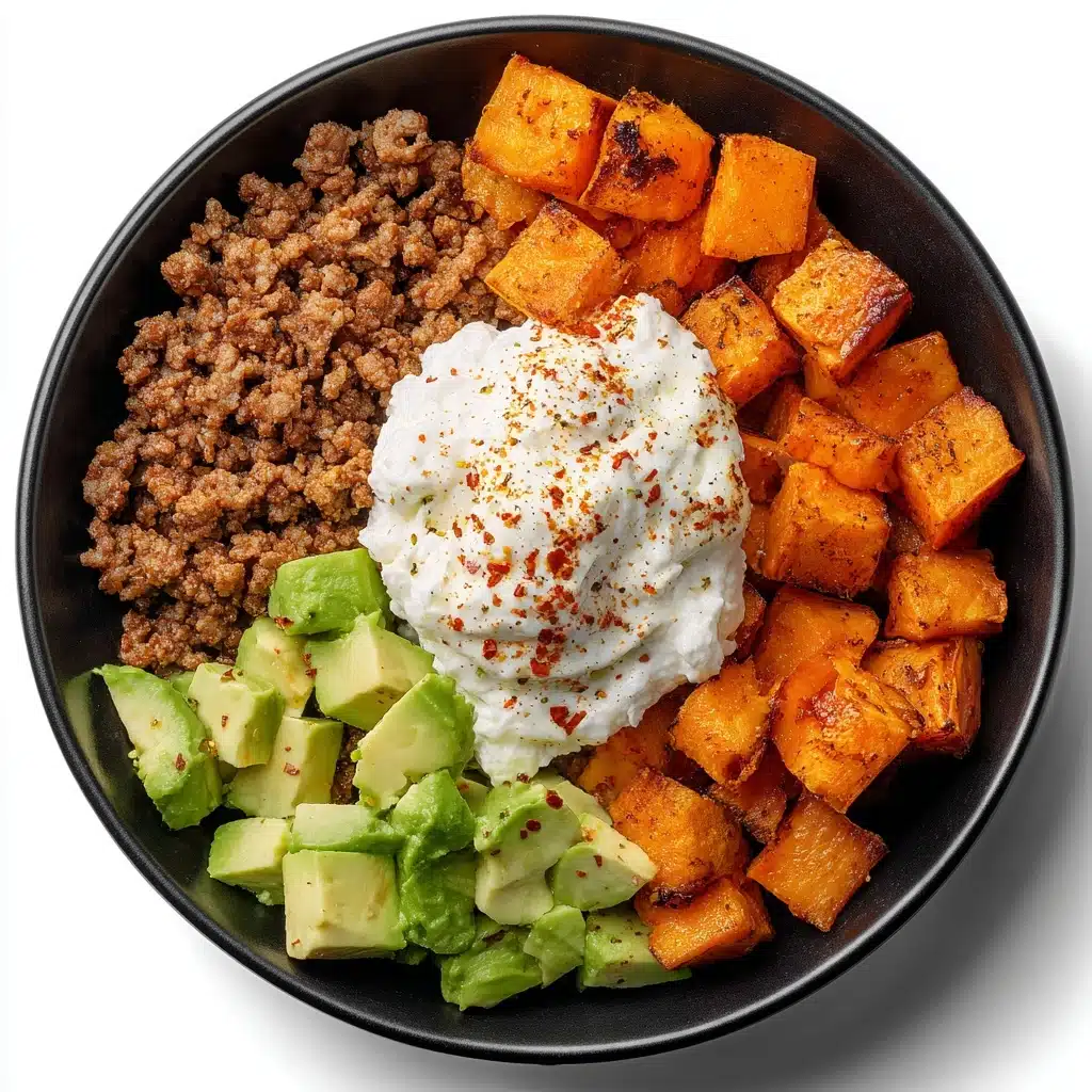 Viral Cottage Cheese Sweet Potato Beef Bowls Recipe