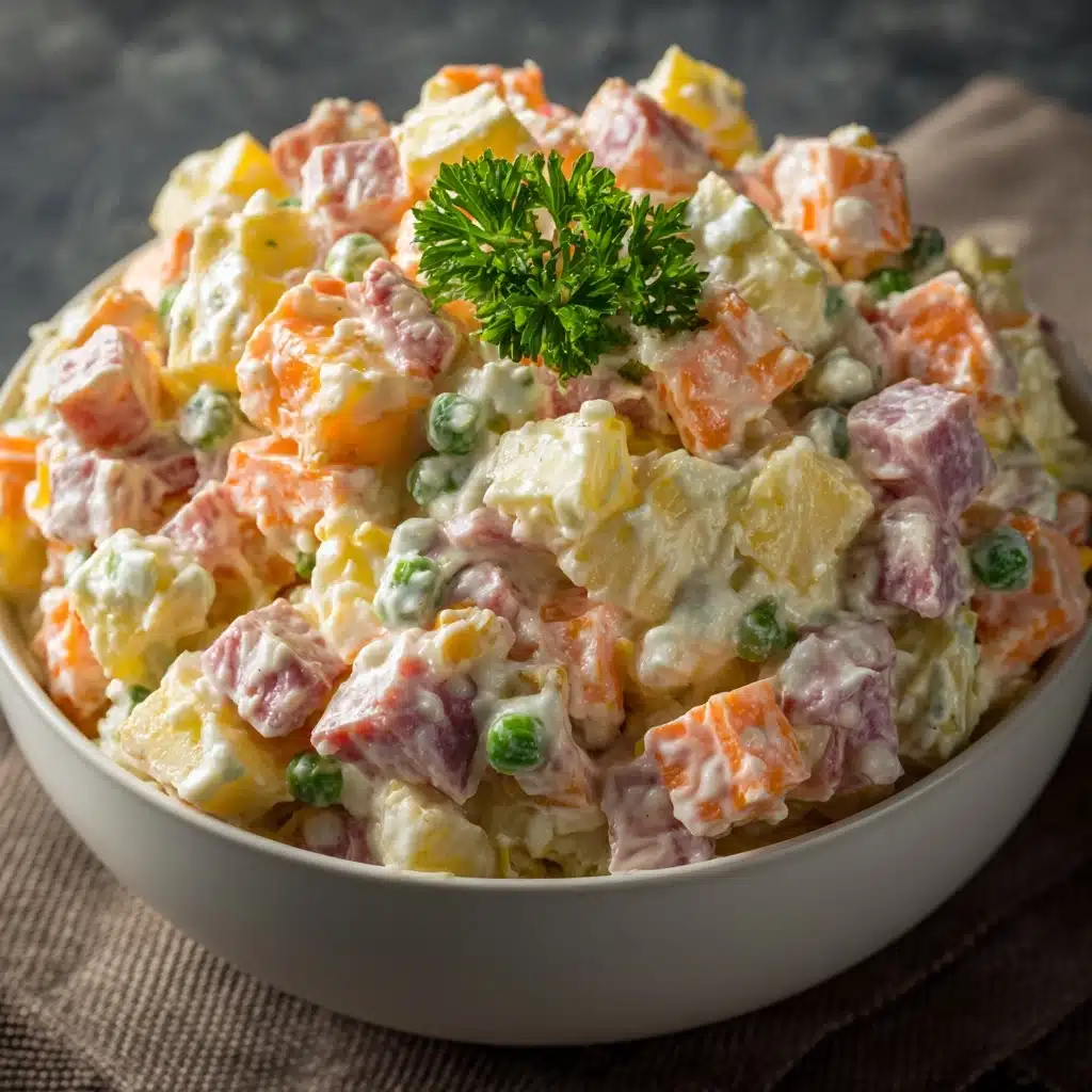 Olivier Salad – Russian Potato Salad Recipe - Recipe Image
