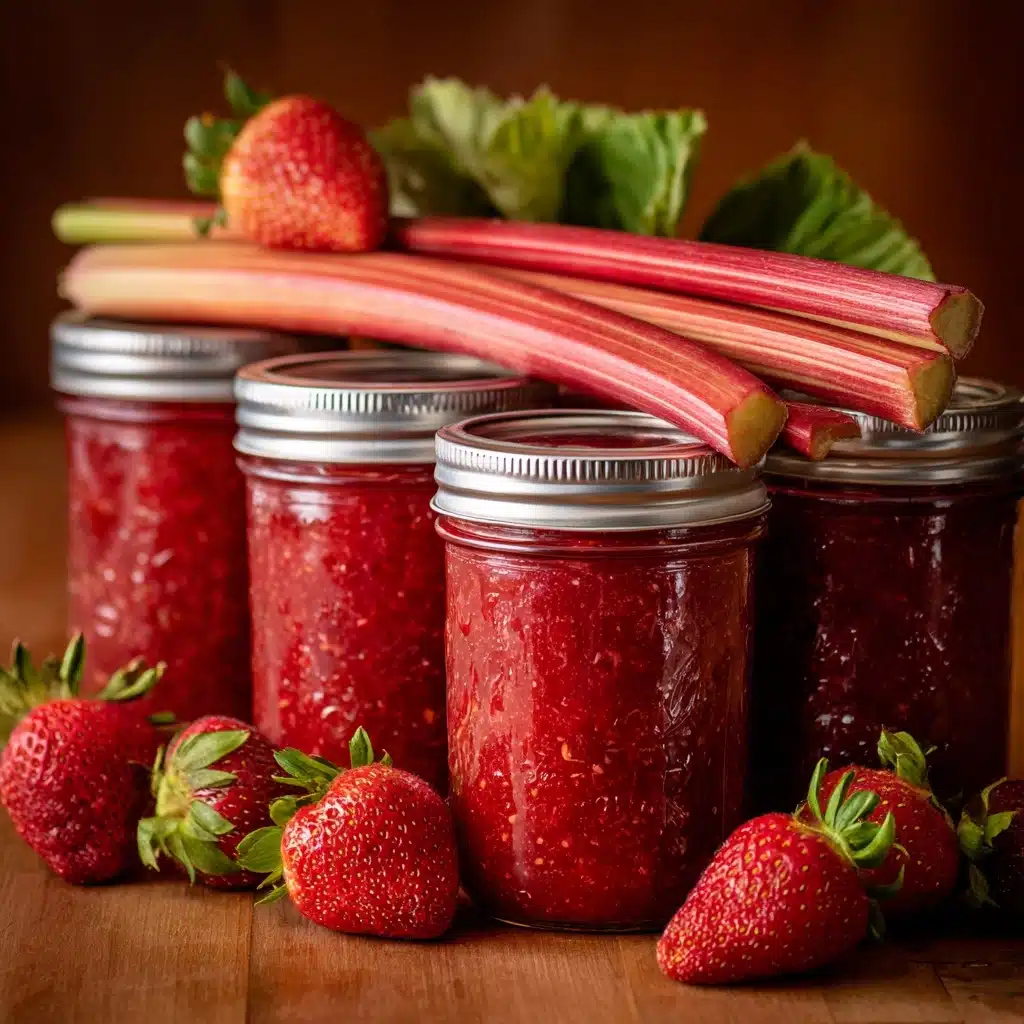 Strawberry Rhubarb Jam Recipe - Recipe Image