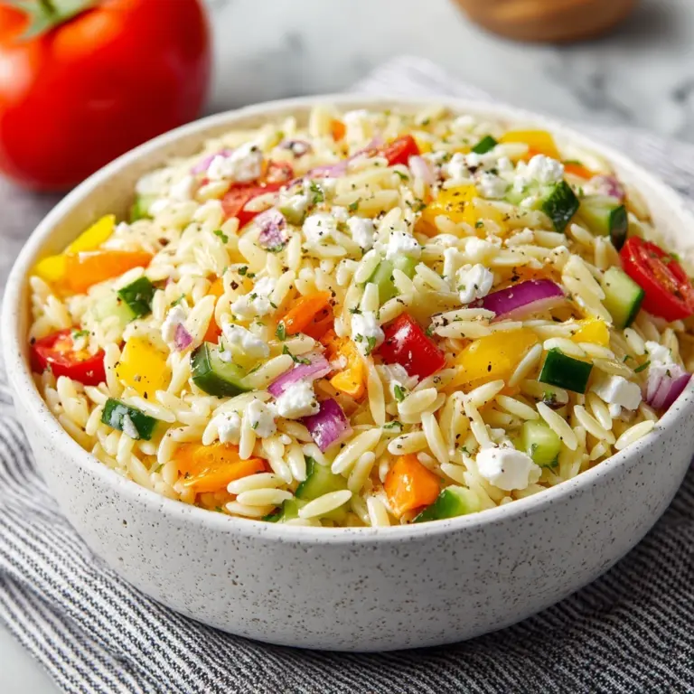 Rainbow Orzo Salad Recipe