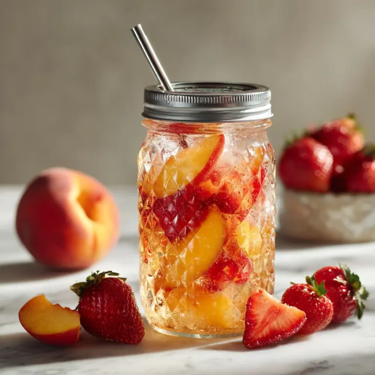 Strawberry Peach Soda Recipe