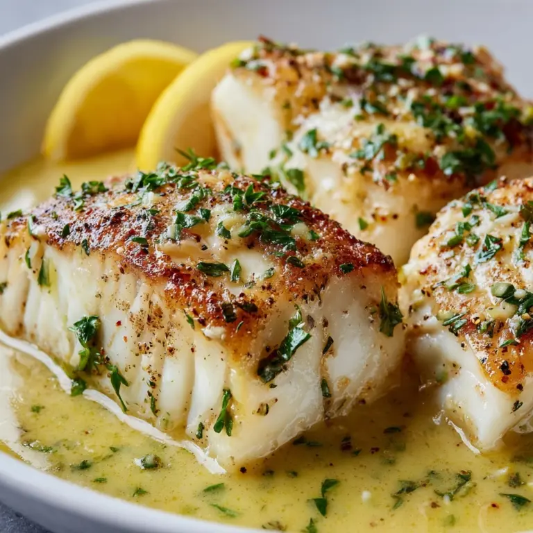 Tasty Baked Cod in Coconut Lemon Cream Sauce Recipe