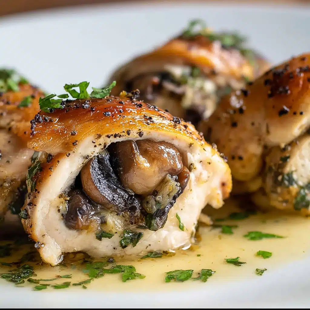 Baked Mushroom Stuffed Chicken Thighs Recipe - Recipe Image