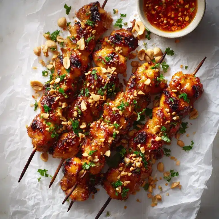Easy Grilled Asian Chicken Skewers with Honey Garlic Sauce Recipe