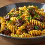 One-Pot Creamy Spicy Garlic Butter Steak & Pasta Recipe