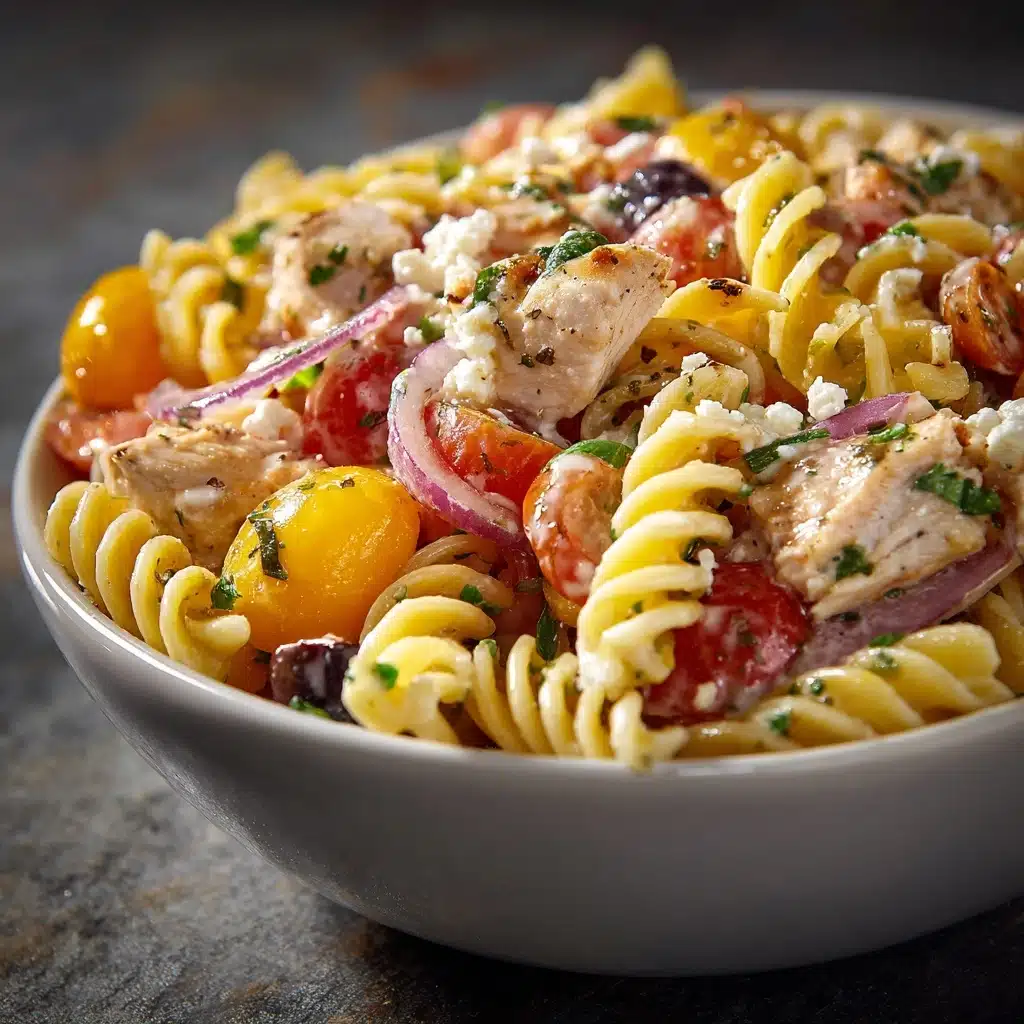 Mediterranean Chicken Pasta Salad Recipe