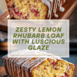 Lemon Rhubarb Loaf with Glaze Recipe