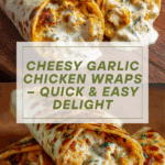 Cheesy Garlic Chicken Wraps Recipe