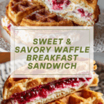 Sweet Frozen Waffle Grilled Breakfast Cheese Sandwich Recipe