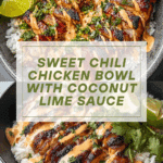 Sweet Chili Chicken Bowl with Coconut Lime Drizzle Recipe