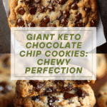 Giant Chewy Keto Chocolate Chip Cookies Recipe