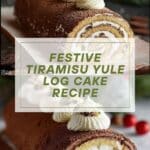 Tiramisu Yule Log Christmas Cake Recipe