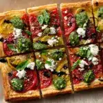 Pesto Caprese Puff Pastry Pizza Recipe