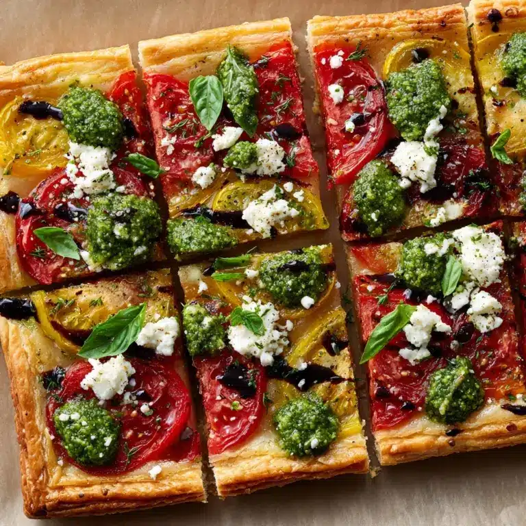 Pesto Caprese Puff Pastry Pizza Recipe