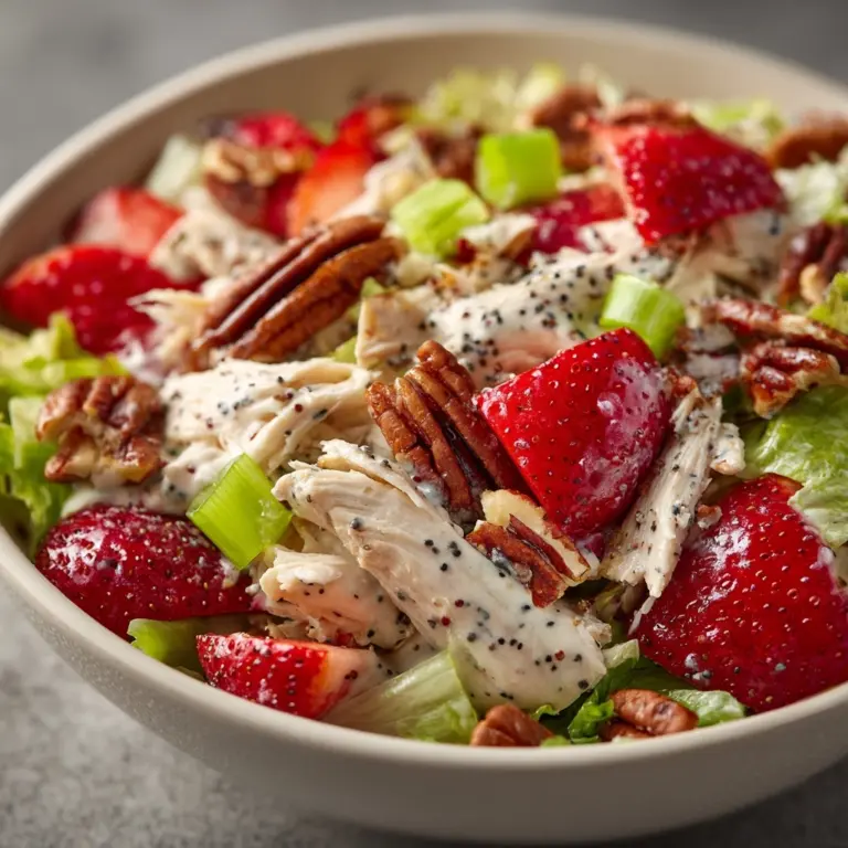 Strawberry Pecan Poppy Seed Chicken Salad Recipe