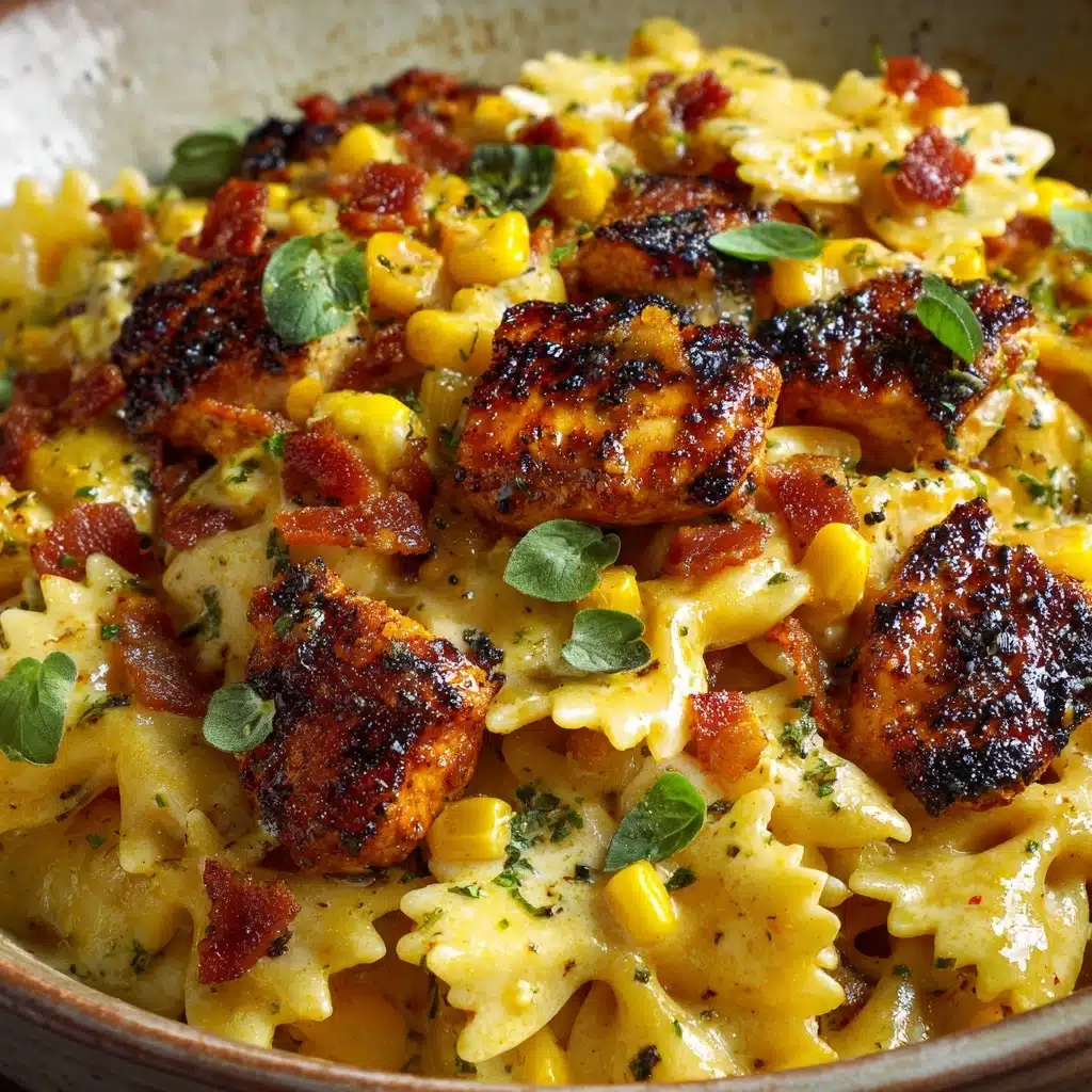 Creamy Chicken and Corn Pasta with Bacon Recipe