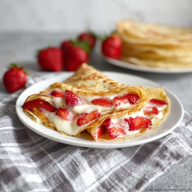 Strawberry Cheesecake Crepes Recipe