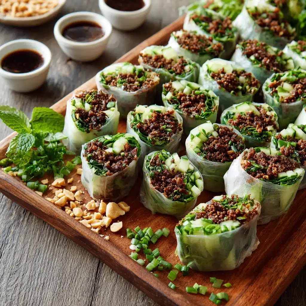 Thai Basil Beef Rolls Recipe - Recipe Image