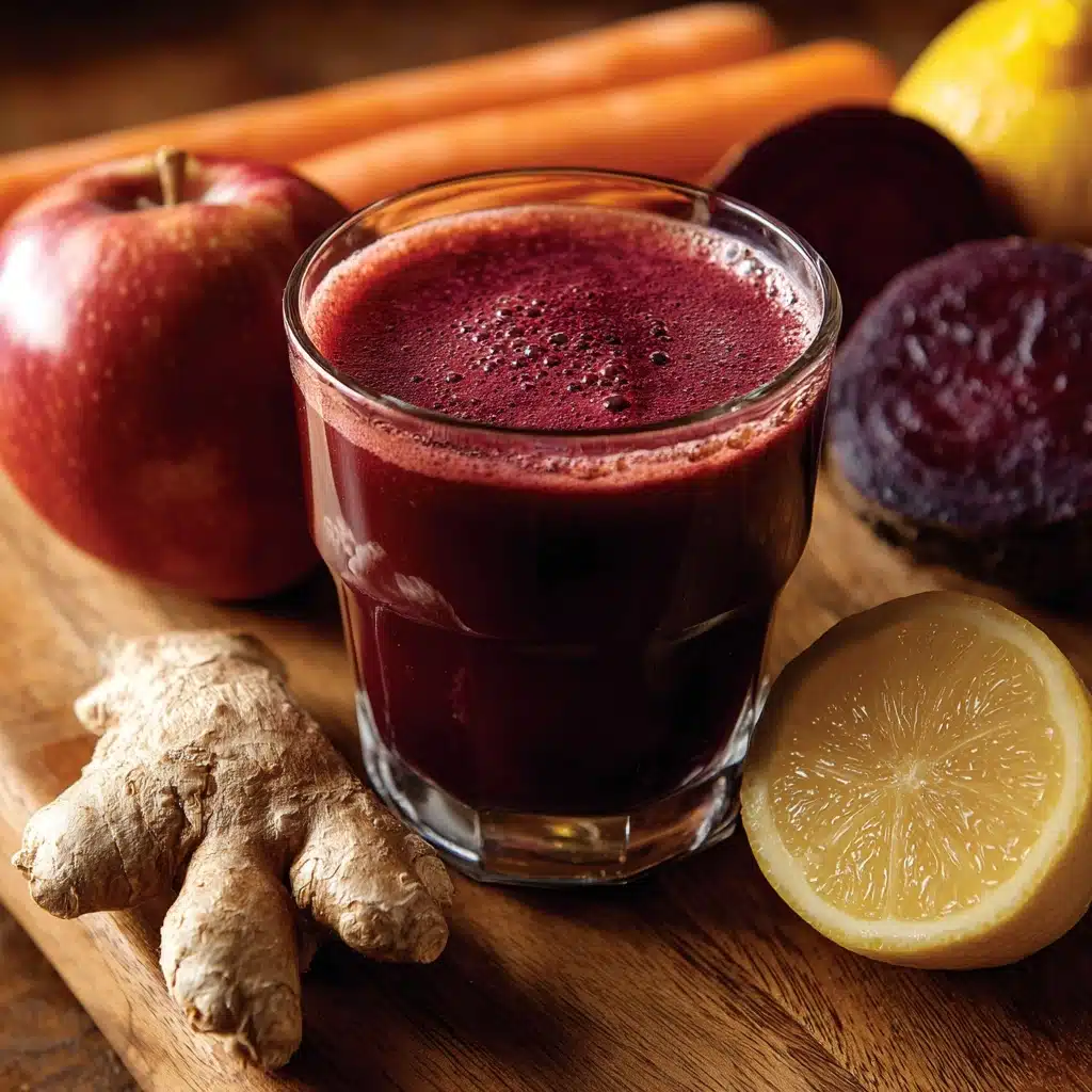 ing Beet apple carrot lemon ginger juice Recipe - Recipe Image