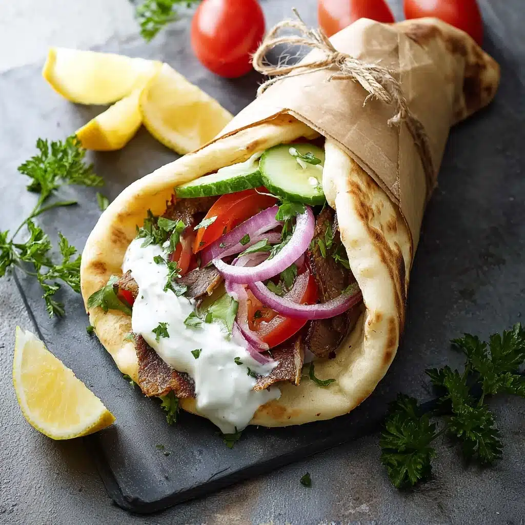 Grilled Skirt Steak Gyros Recipe - Recipe Image