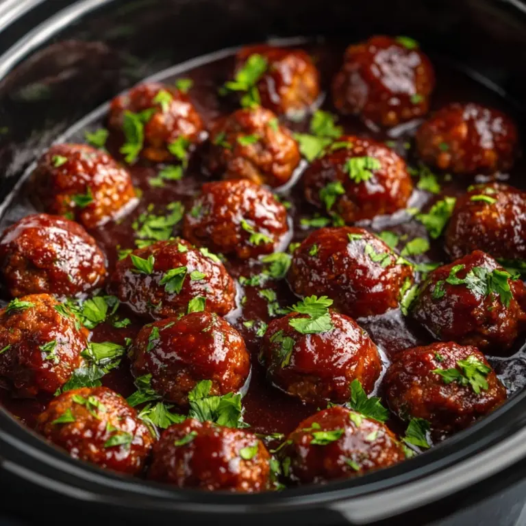 Honey BBQ Crockpot Meatballs Recipe